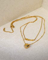 Layered Heart Charm Necklace