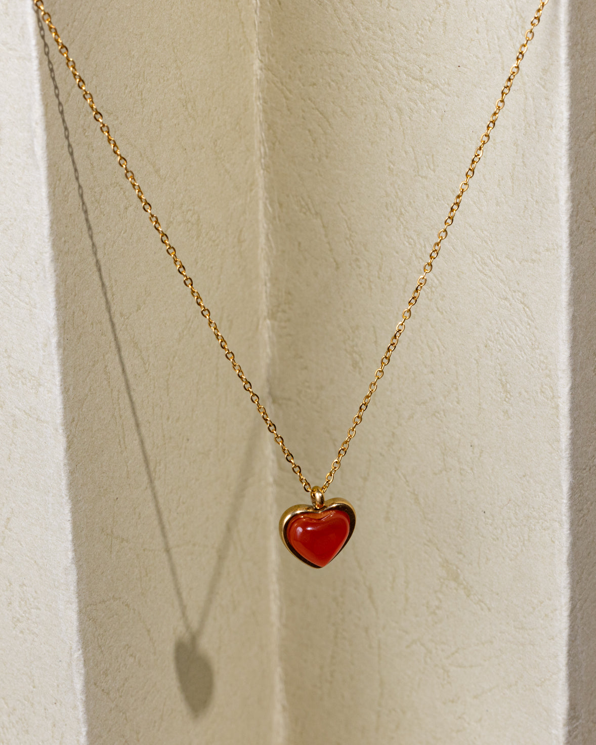 Red Heart Charm Necklace