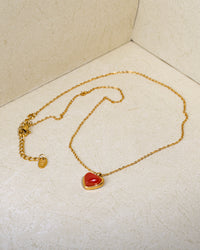 Red Heart Charm Necklace
