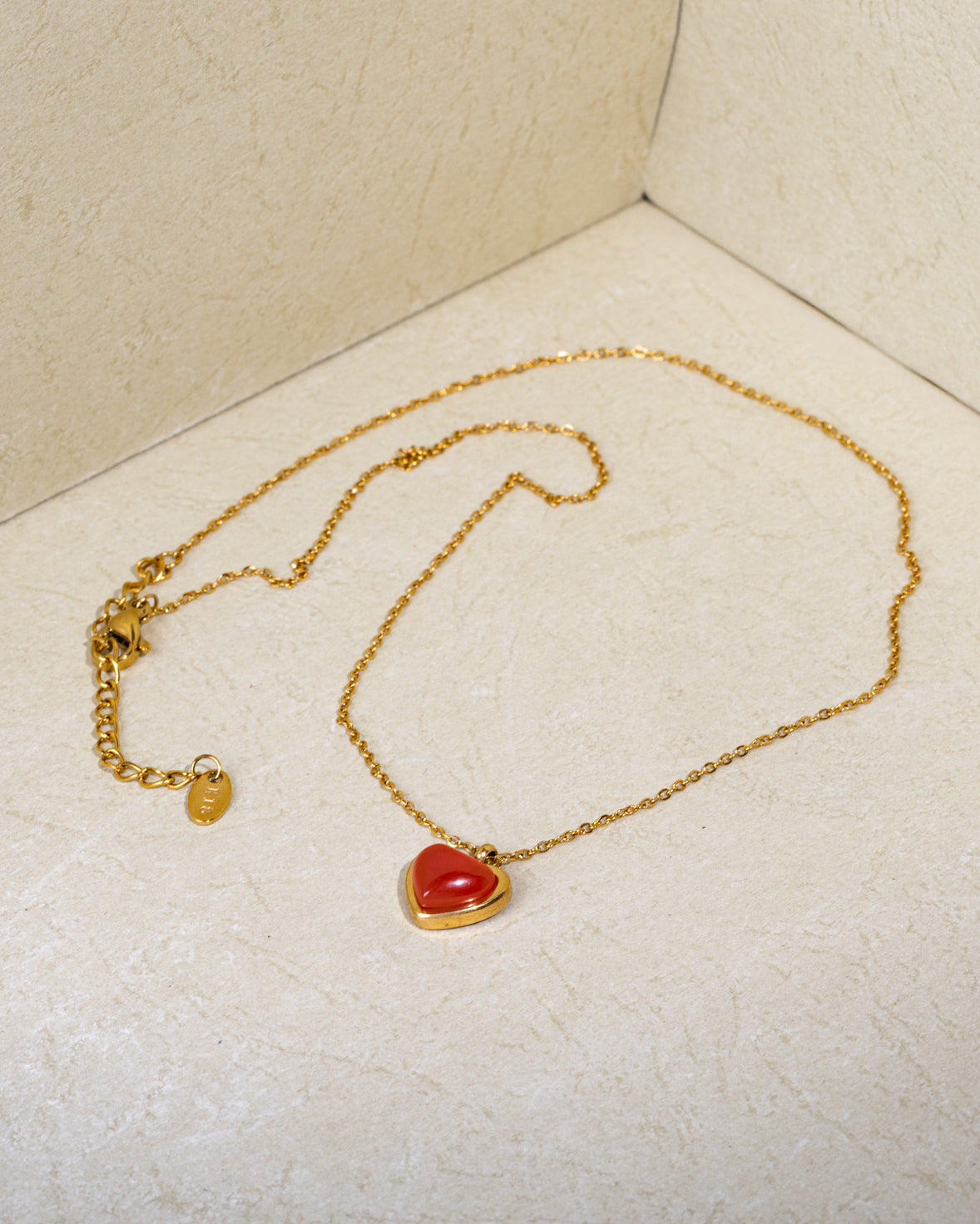 Red Heart Charm Necklace