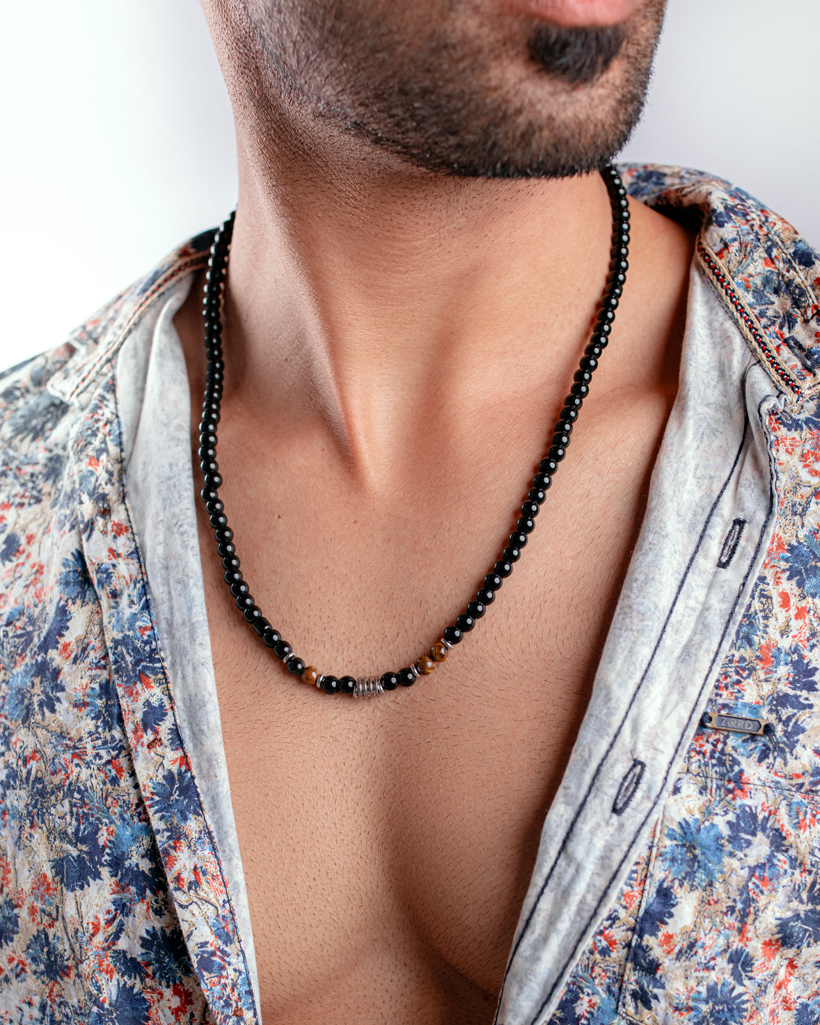 Tiger-Eye Beaded Necklace