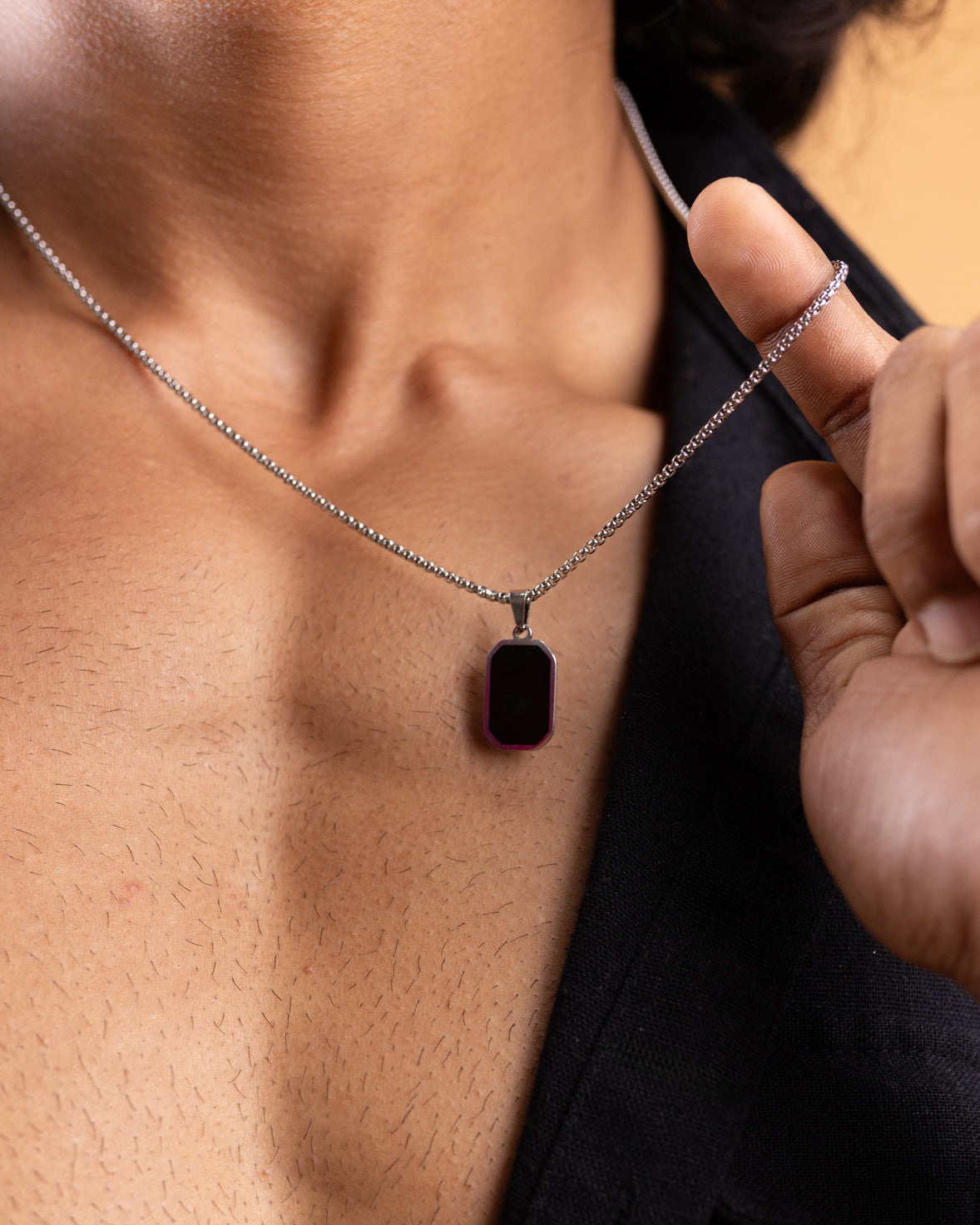 Classic Black Pendant Necklace