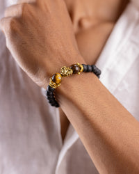 Golden Tiger-Eye Beaded Bracelet