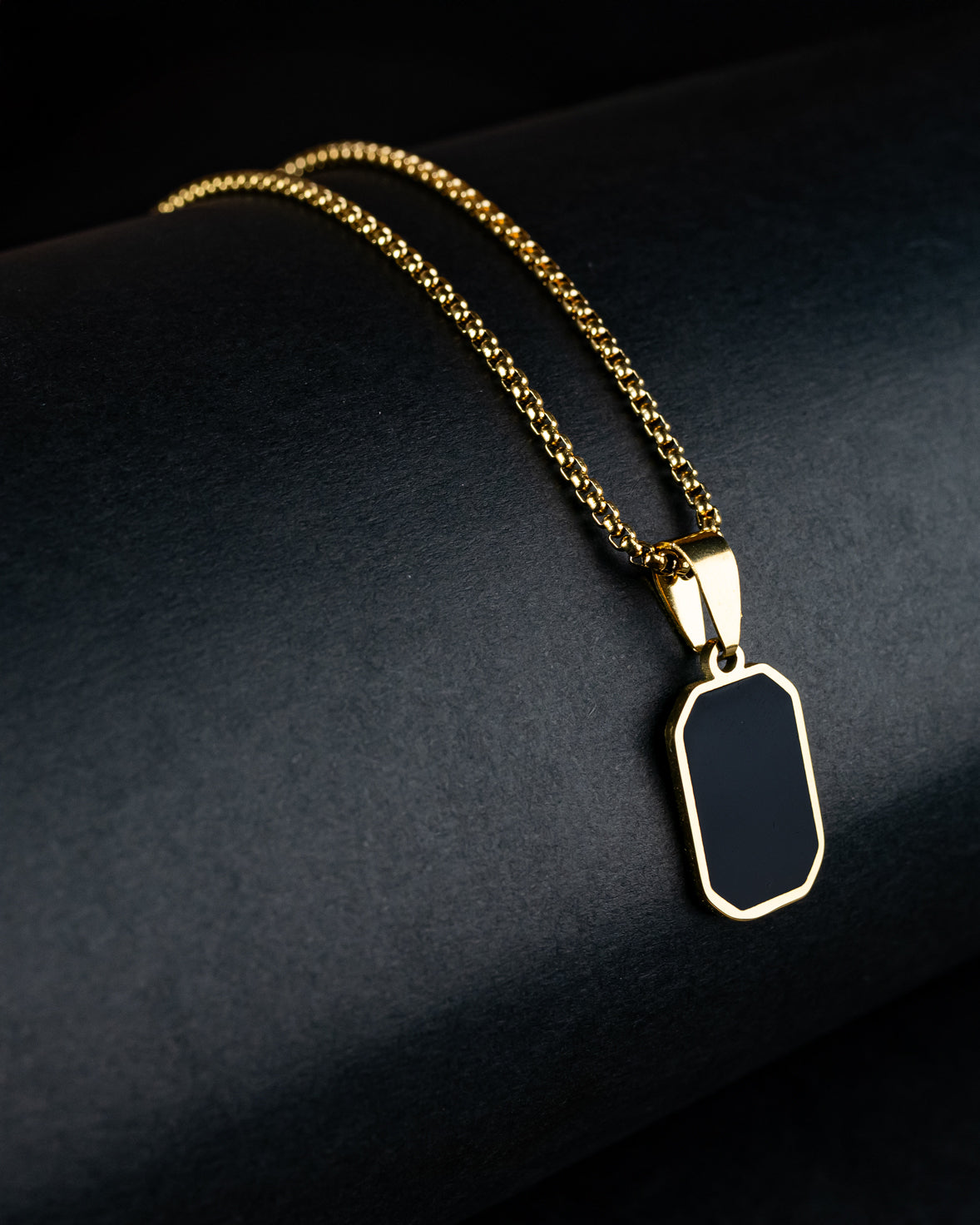 Classic Black Pendant Necklace
