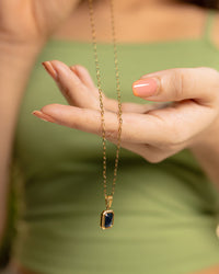 Minimalist Blue Pendant Necklace