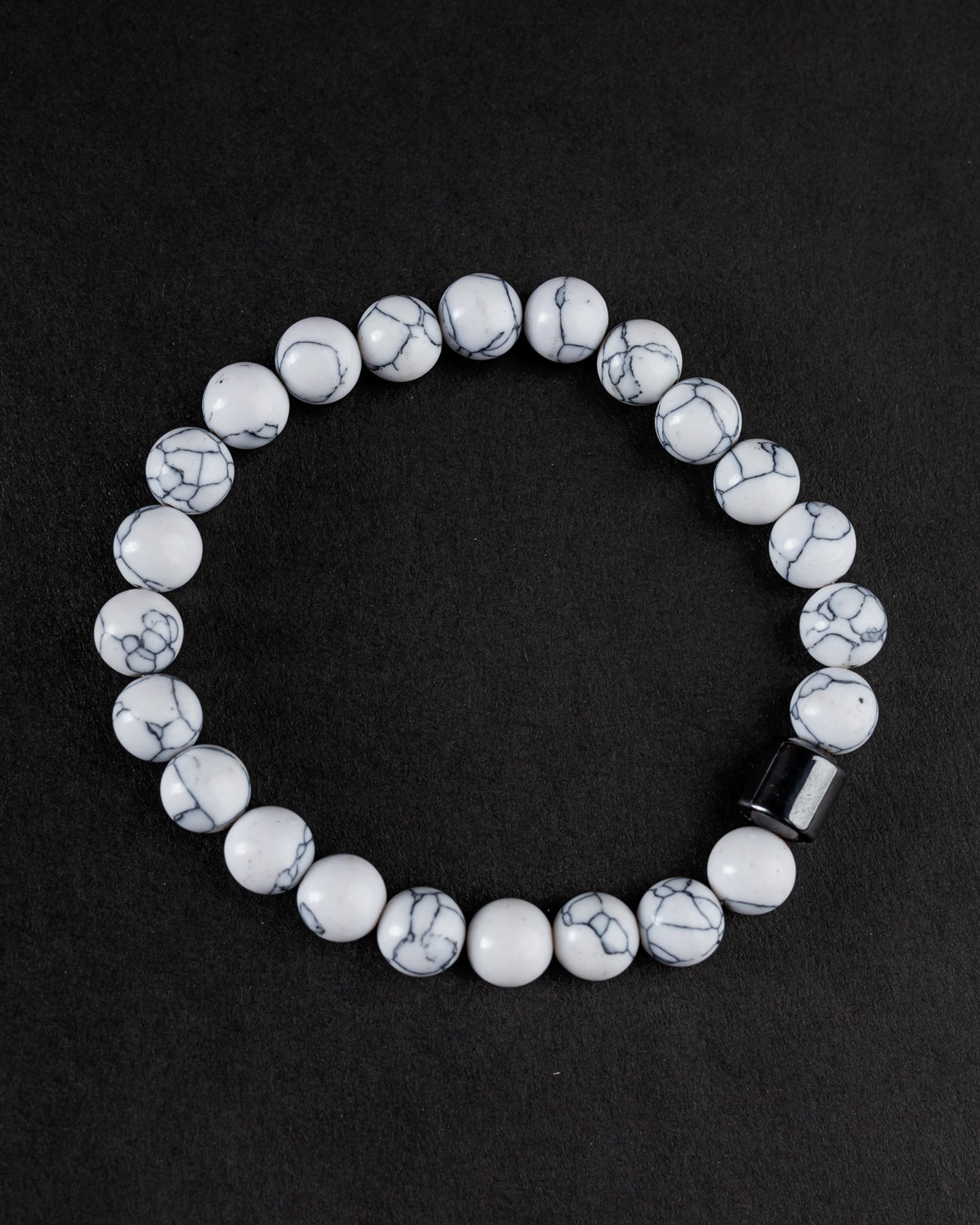 White Stone Beaded Bracelet
