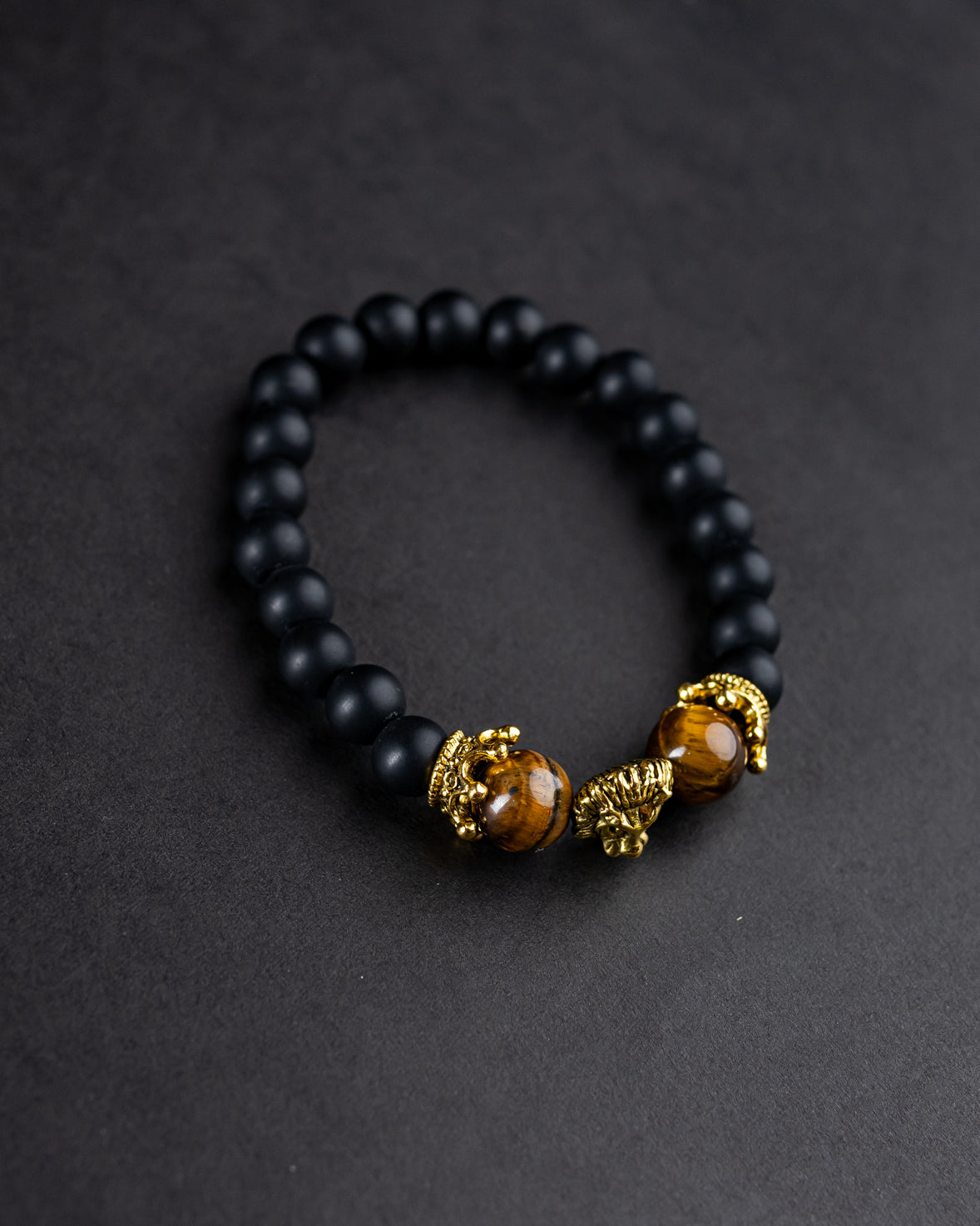 Golden Tiger-Eye Beaded Bracelet