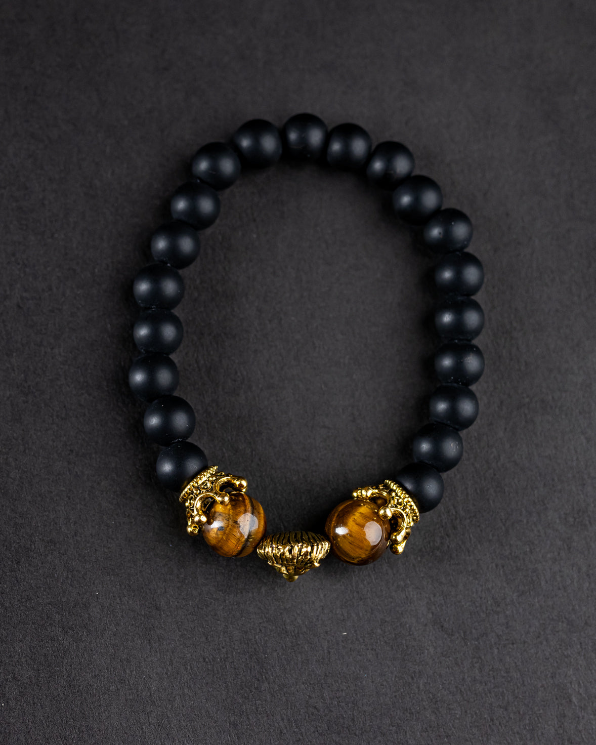 Golden Tiger-Eye Beaded Bracelet