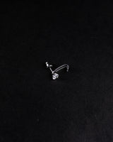 Round Zirconia Claw Earring