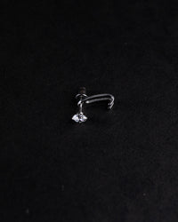 Round Zirconia Claw Earring