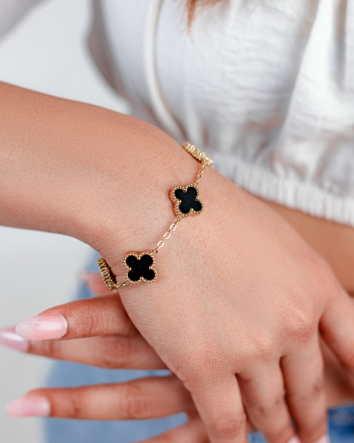 Classic Black Clover Bracelet