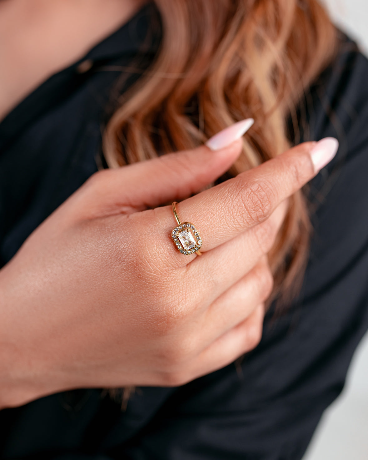 Classic Cubic Stoned Ring