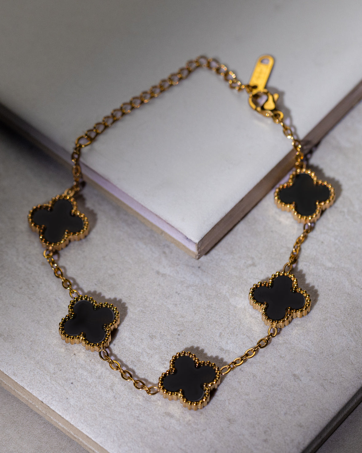 Classic Black Clover Bracelet