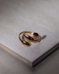 Classic Leaf Charm RIng