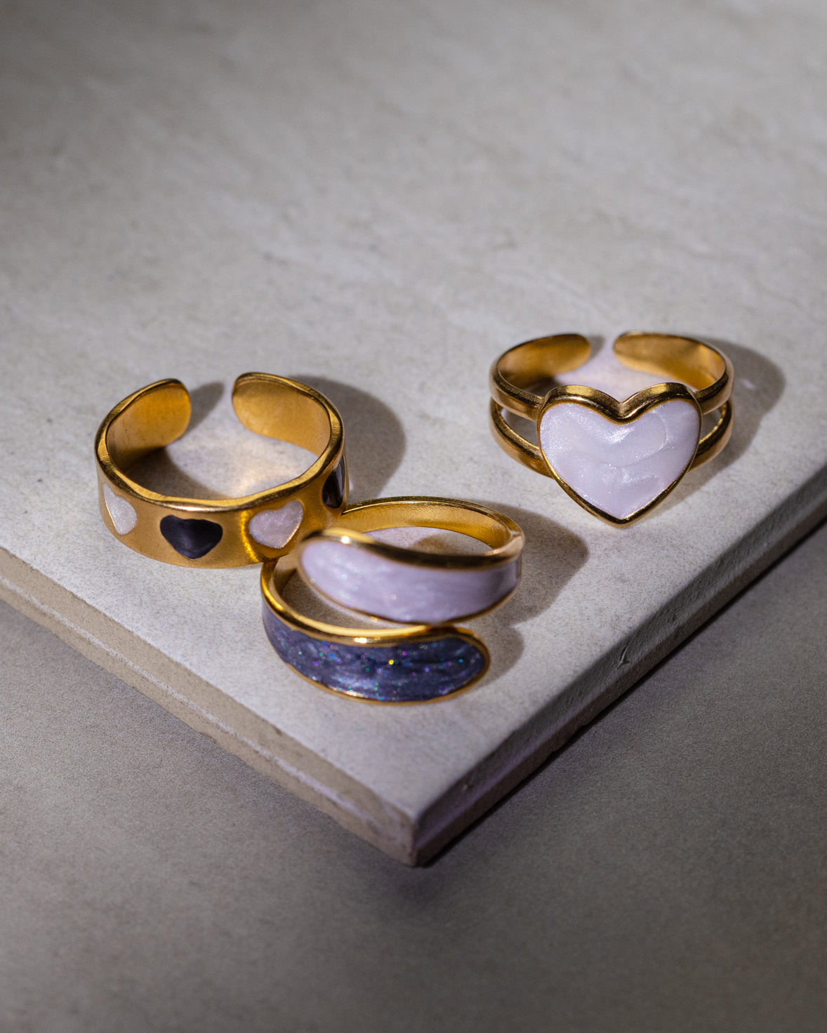 3pcs Classic Charm RIngset