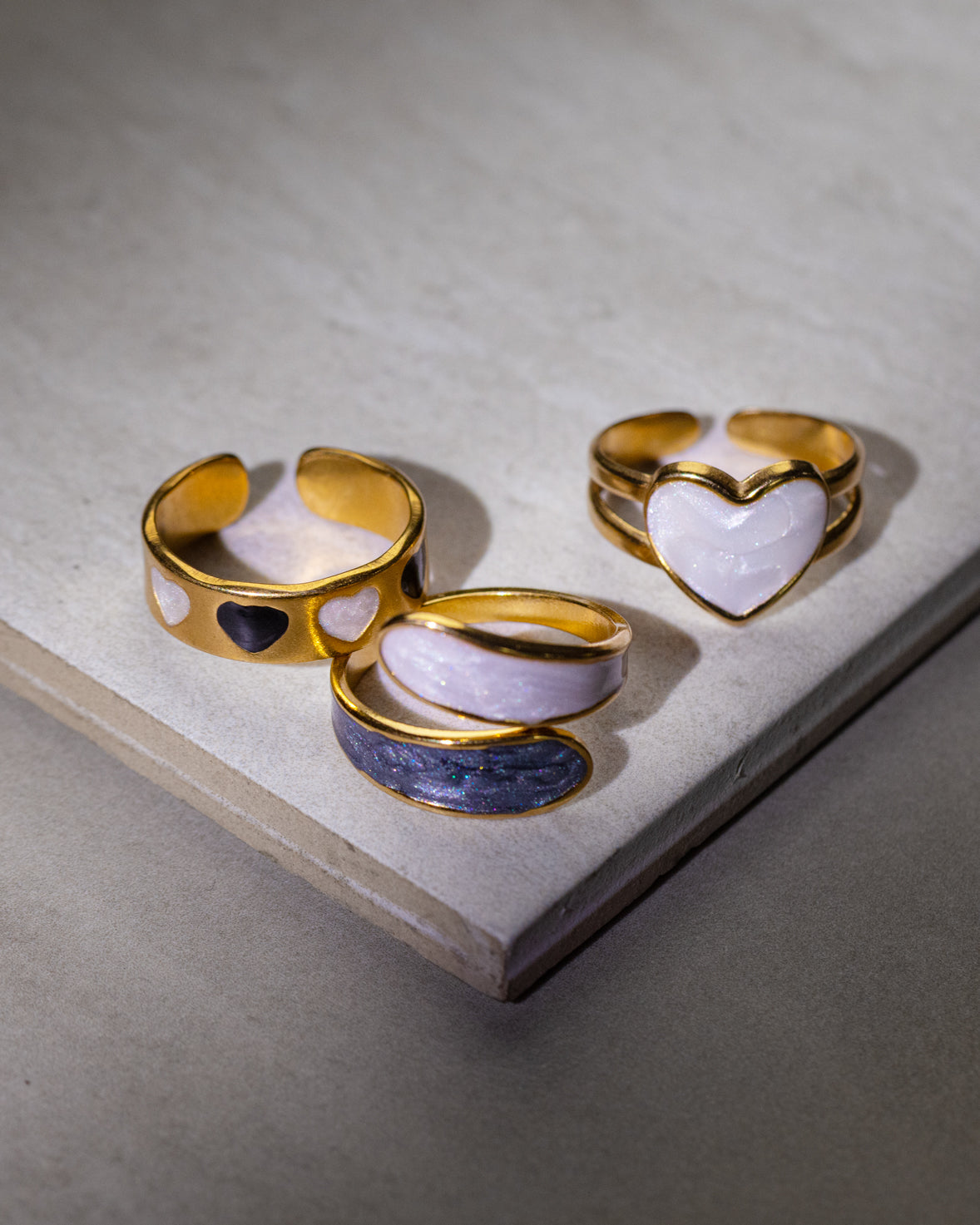 3pcs Classic Charm RIngset