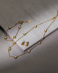Classic Heart Charm Jewellry Set