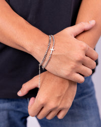 2pcs Cross Layered Bracelet