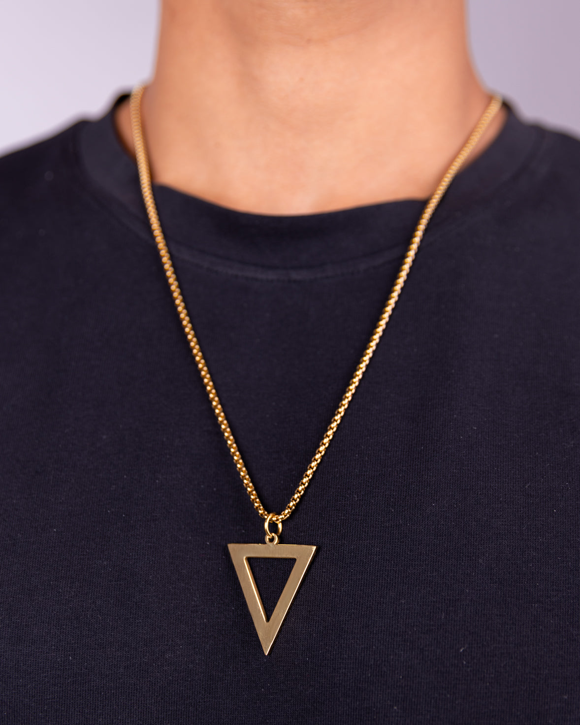 Classic Triangle Pendant Necklace