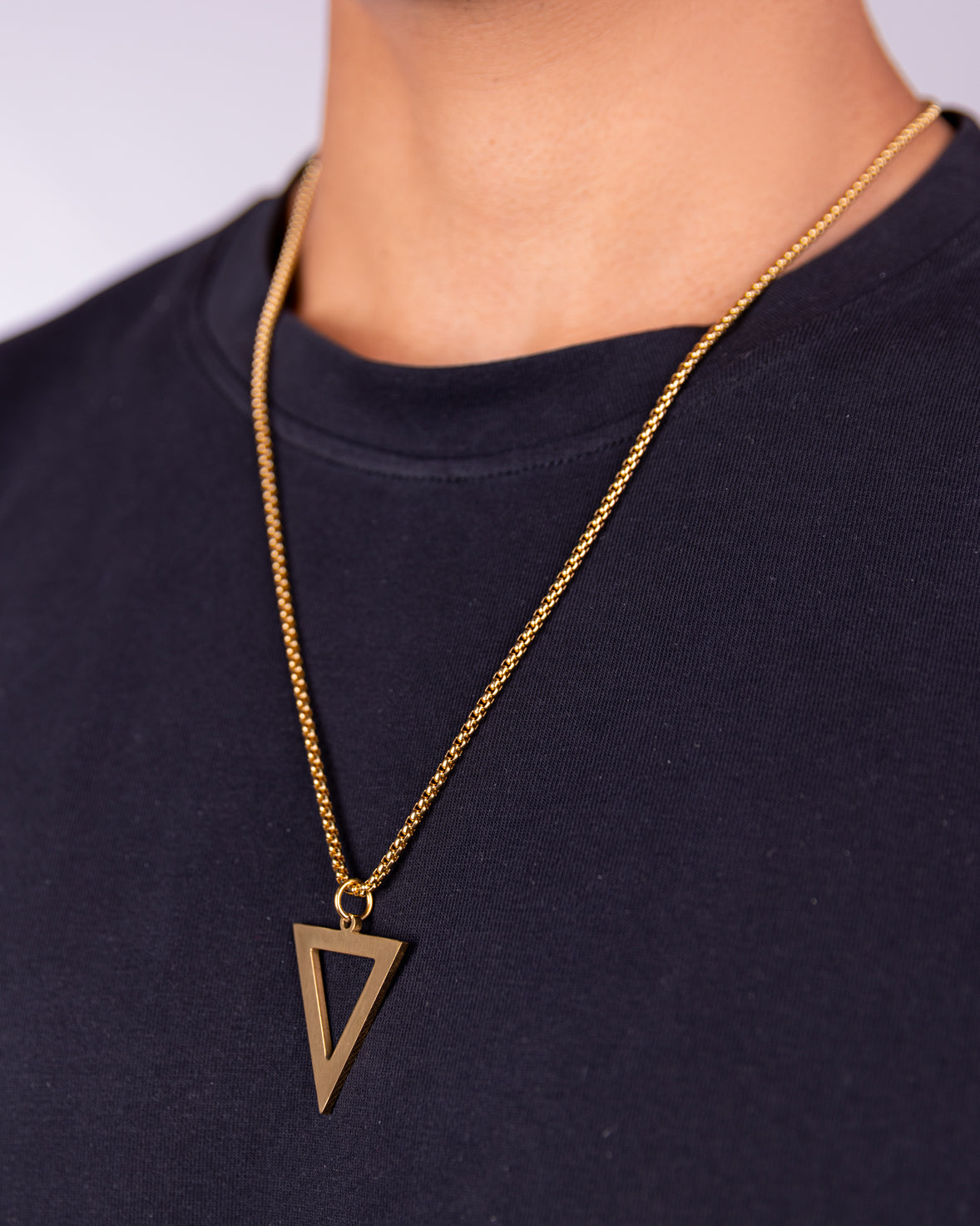 Classic Triangle Pendant Necklace