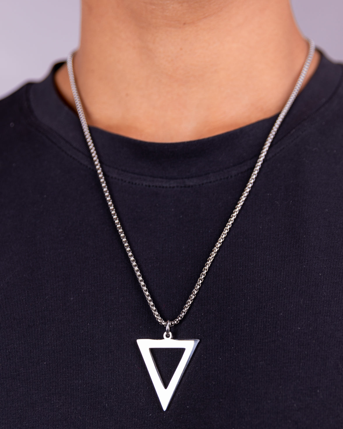 Classic Triangle Pendant Necklace