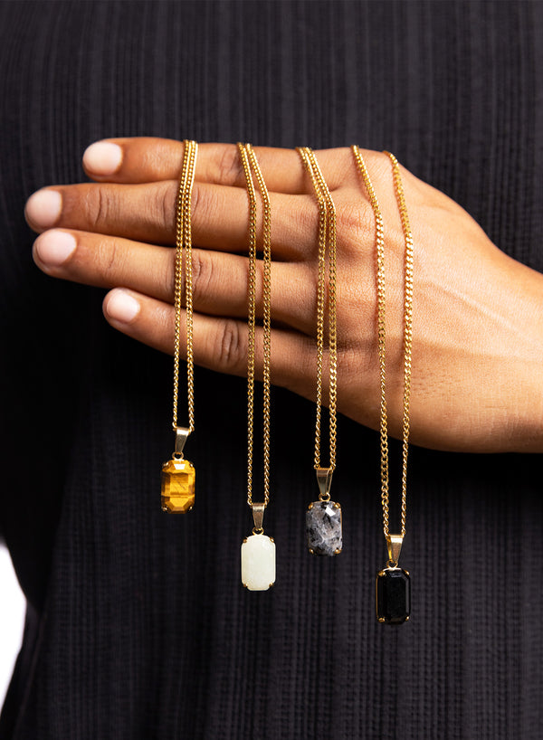 Classic Onyx Pendant Necklace